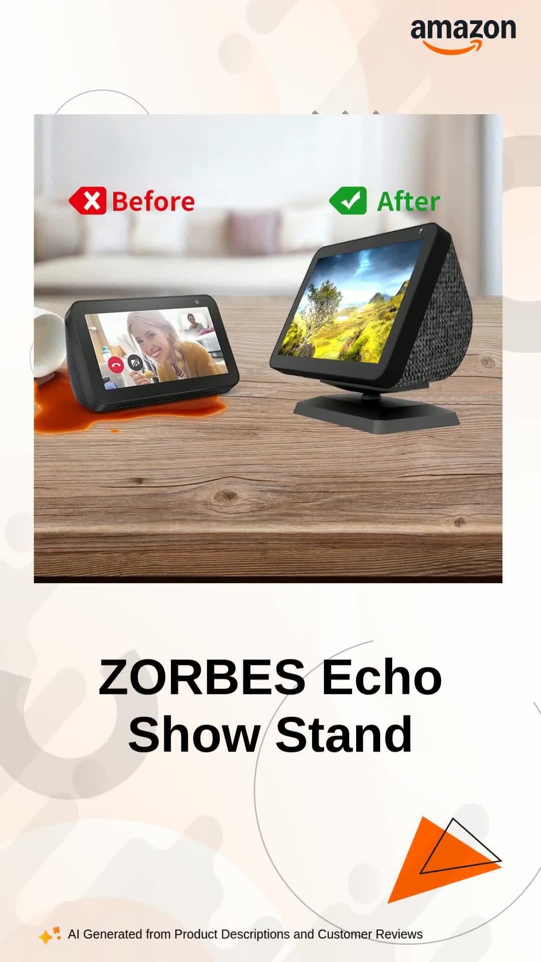【新品未開封】Amazon Echo Show 8 最新モデル + スタンド Base Stand for Echo Show 8 1st /2nd Gen Desktop Holder for Amazon